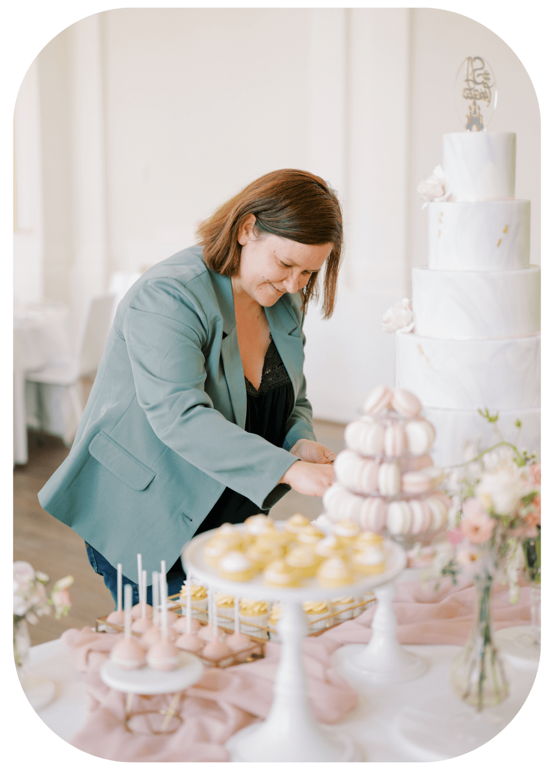 Anna Windorpska styled een sweet table op een bruiloft