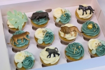 Jungle cupcakes met dieren