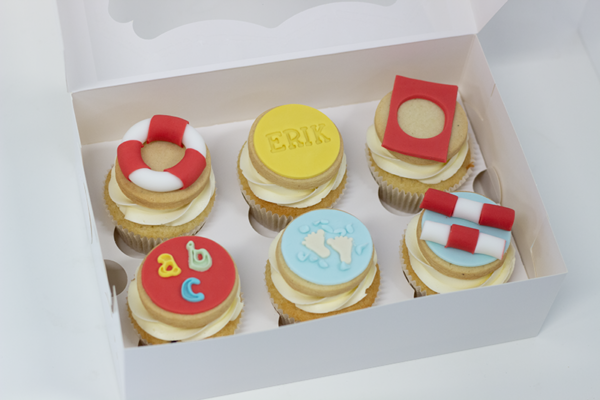 Zwemdiploma cupcakes