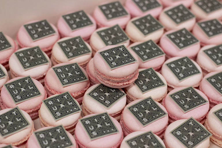 branded macarons